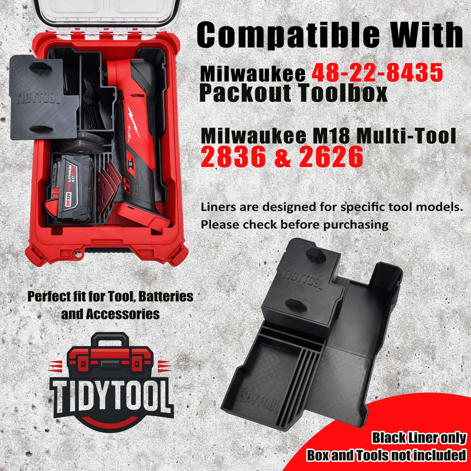 M18 Multitool FUEL Packout Liner for Milwaukee Compact Organizer - Version 4