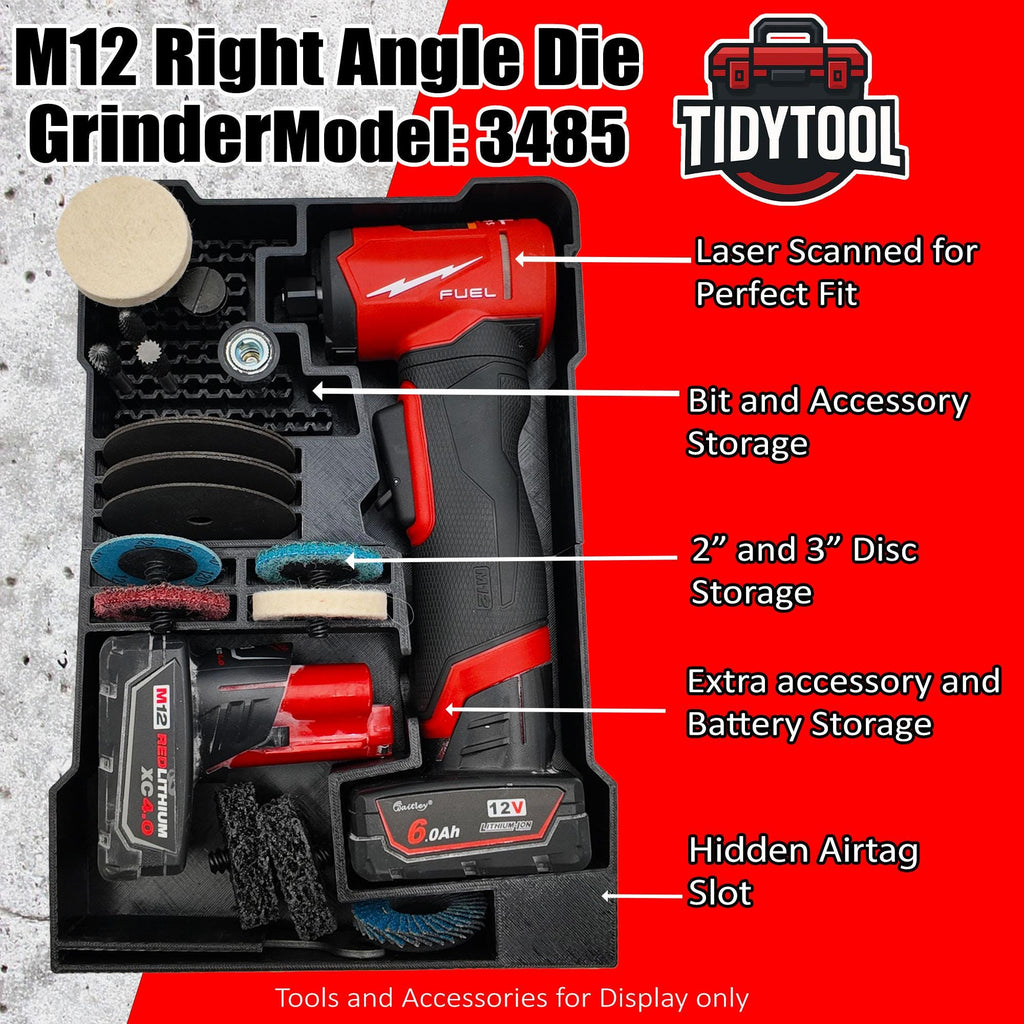 M12 Right Angle Die Grinder Packout Organizer