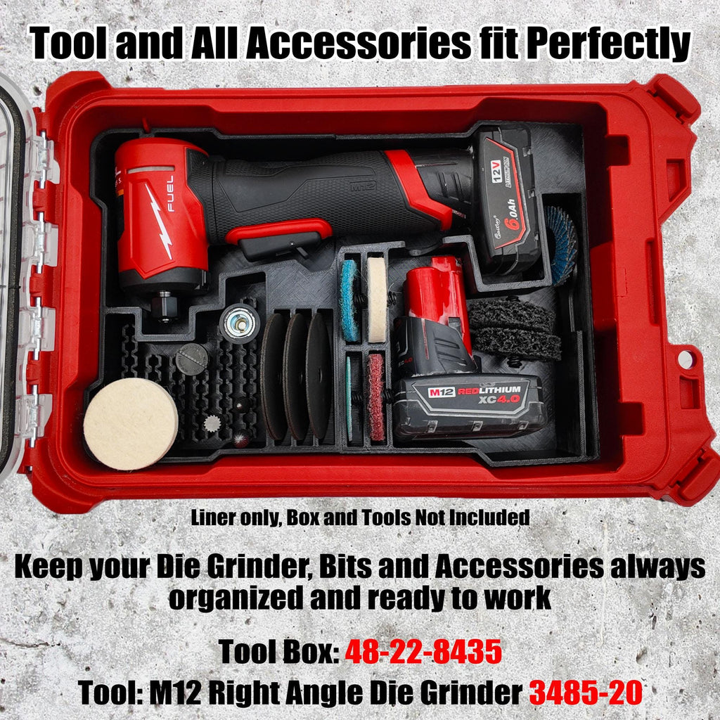 M12 Right Angle Die Grinder Packout Organizer