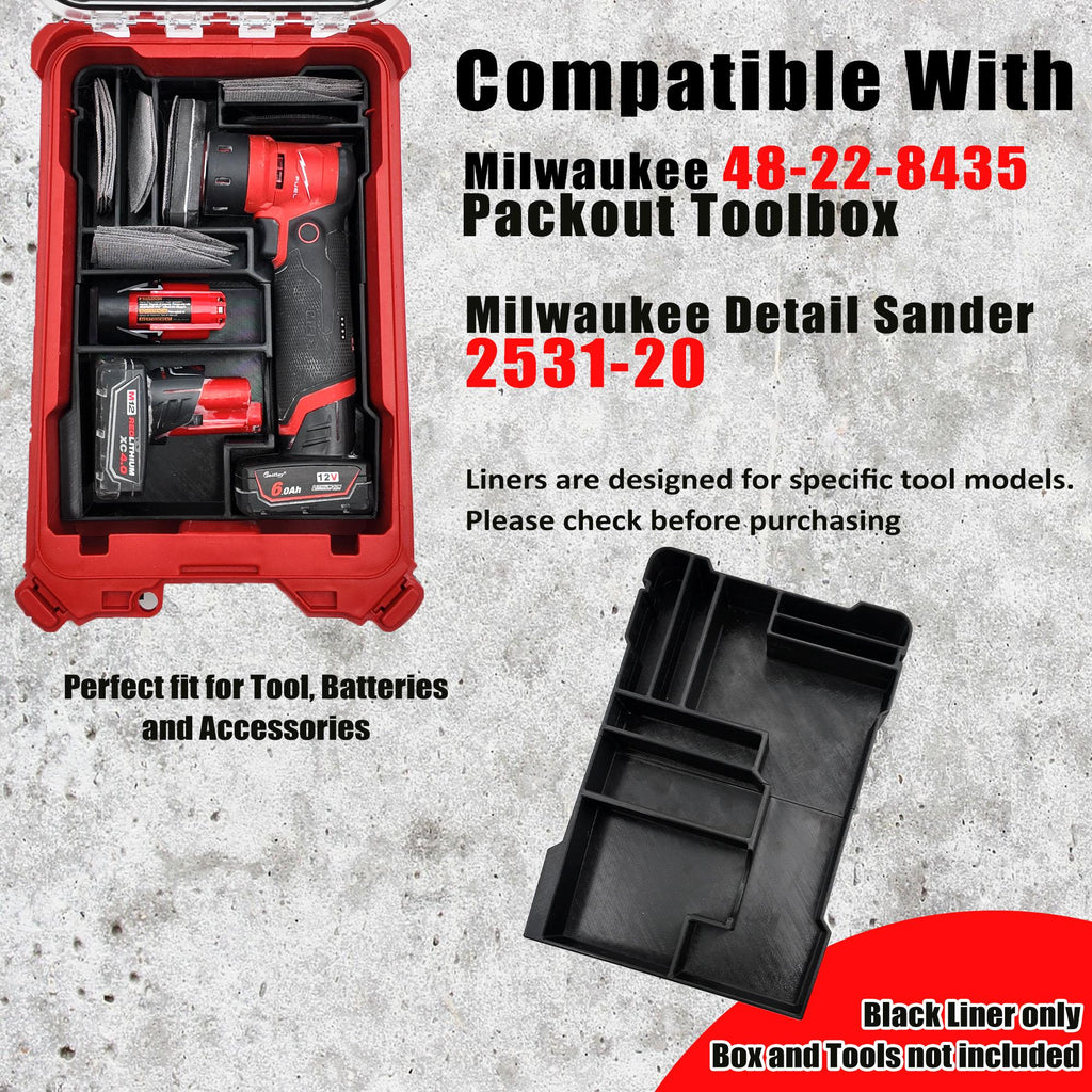 M12 Detail Sander Organizer for Milwaukee Compact Packout