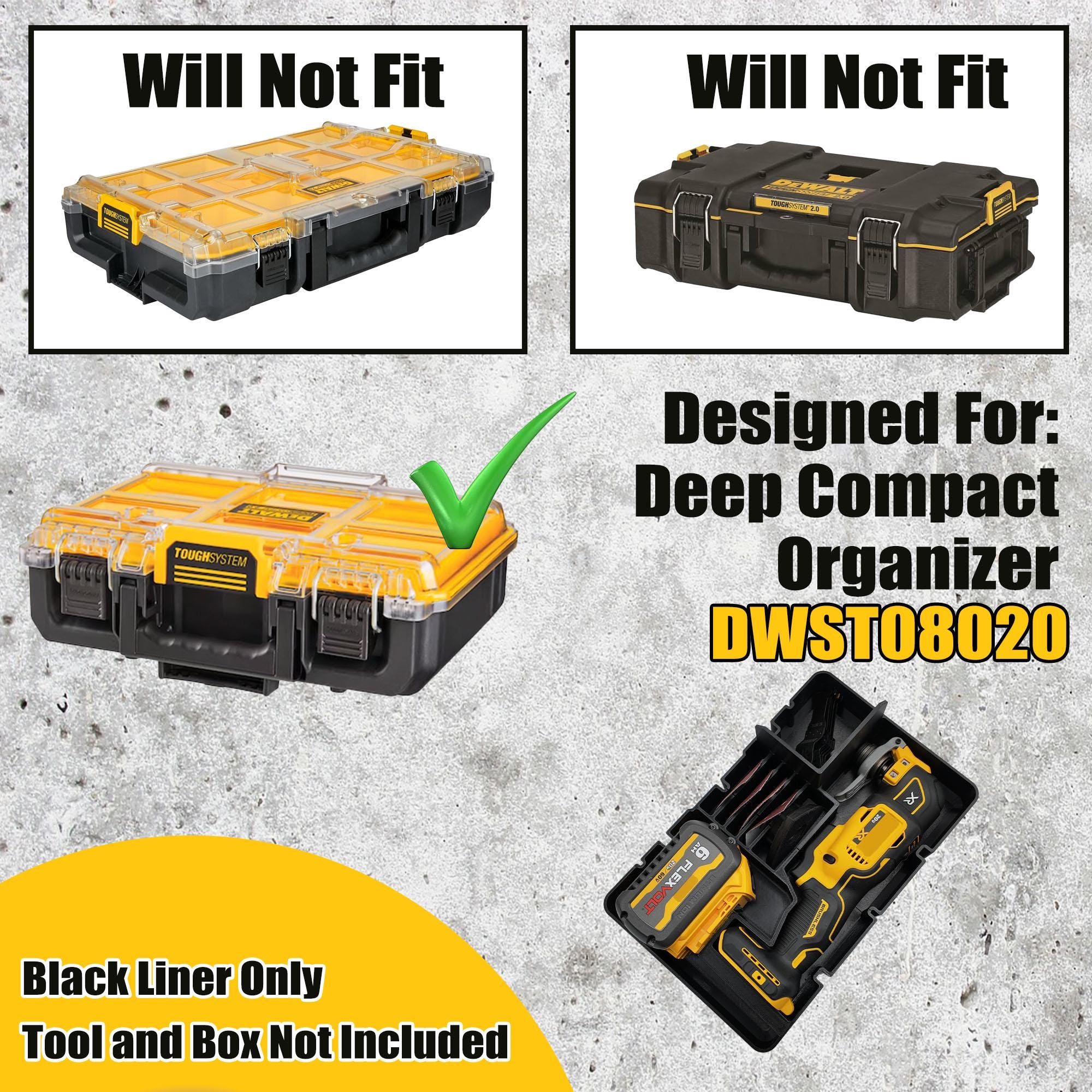 DeWalt 20V Oscillating Multi-Tool Organizer for Deep Compact Organizer, Blade Storage