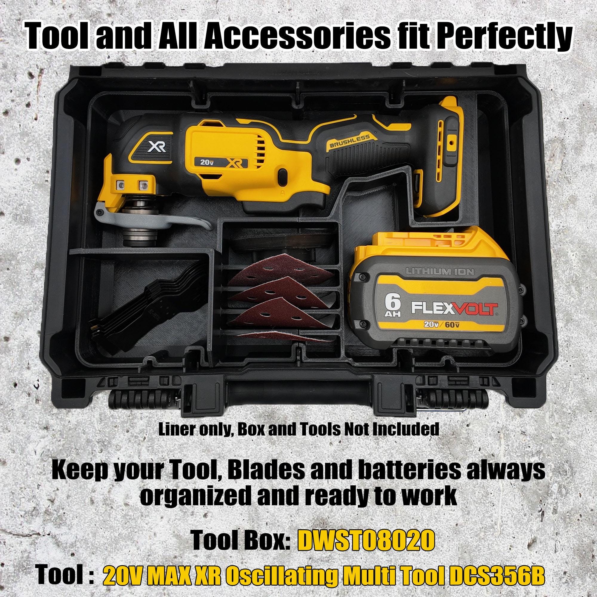 DeWalt 20V Oscillating Multi-Tool Organizer for Deep Compact Organizer, Blade Storage