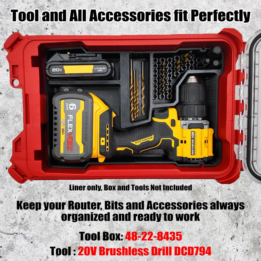 20V Brushless Impact (DCF809) Organizer for Milwaukee Compact Packout