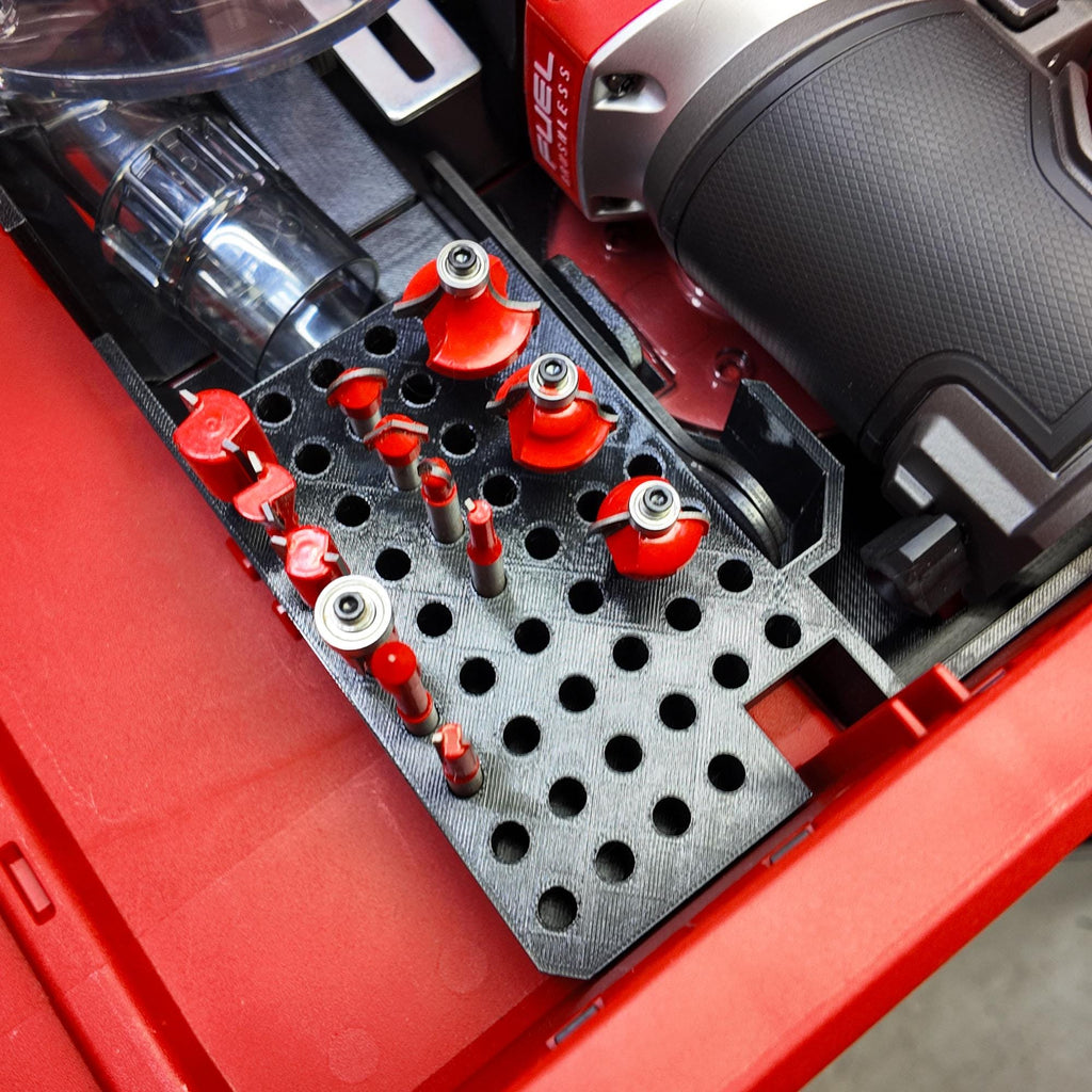 M18 Router Organizer for Milwaukee Packout 2 and 3 Drawer Tool Boxes