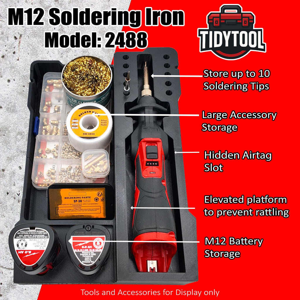 M12 Soldering Iron Organizer for Milwaukee Compact Packout (Version 2)