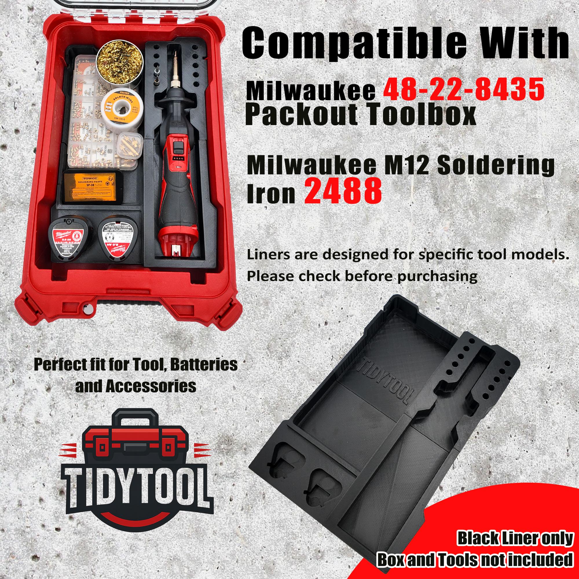 M12 Soldering Iron Organizer for Milwaukee Compact Packout (Version 2)