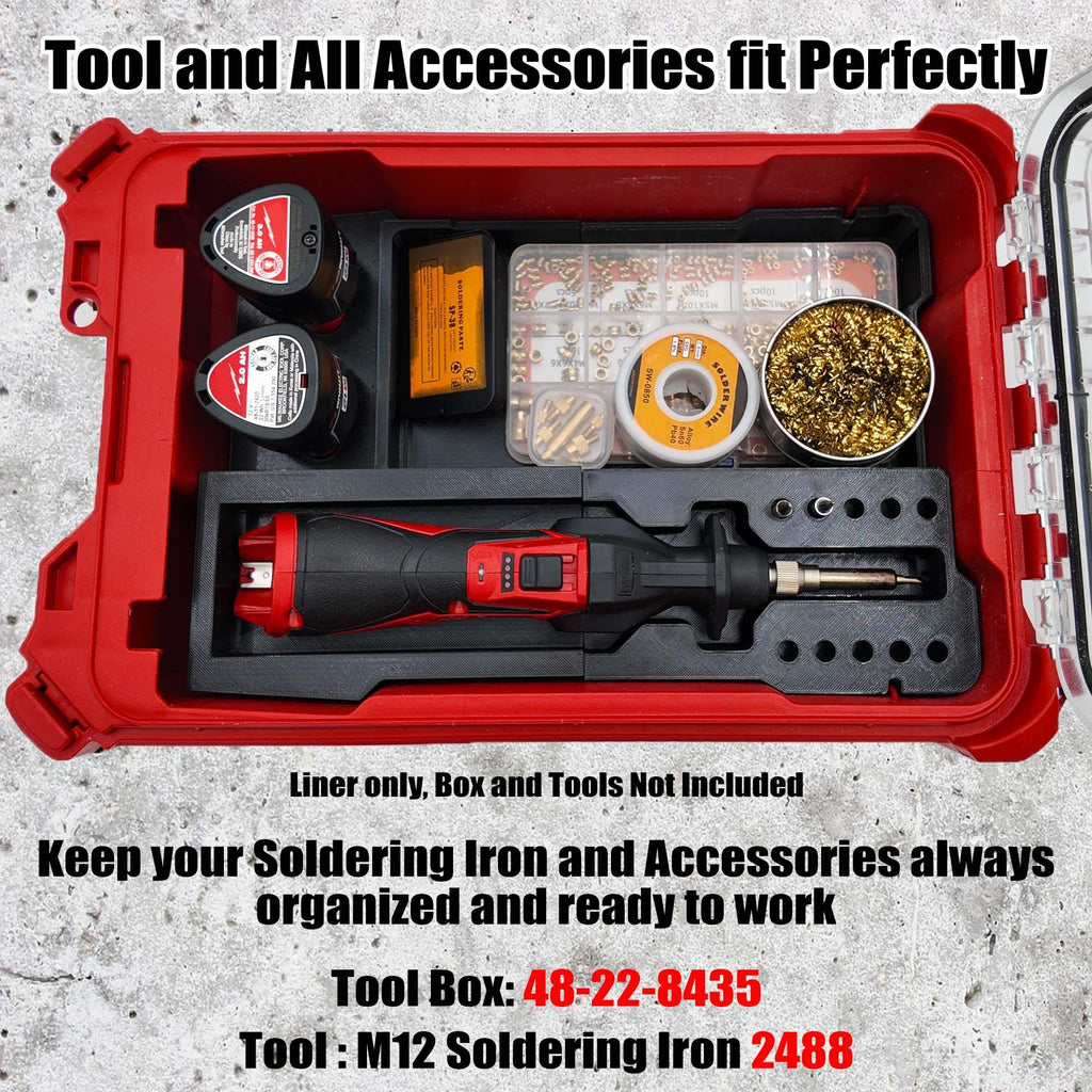 M12 Soldering Iron Organizer for Milwaukee Compact Packout (Version 2)