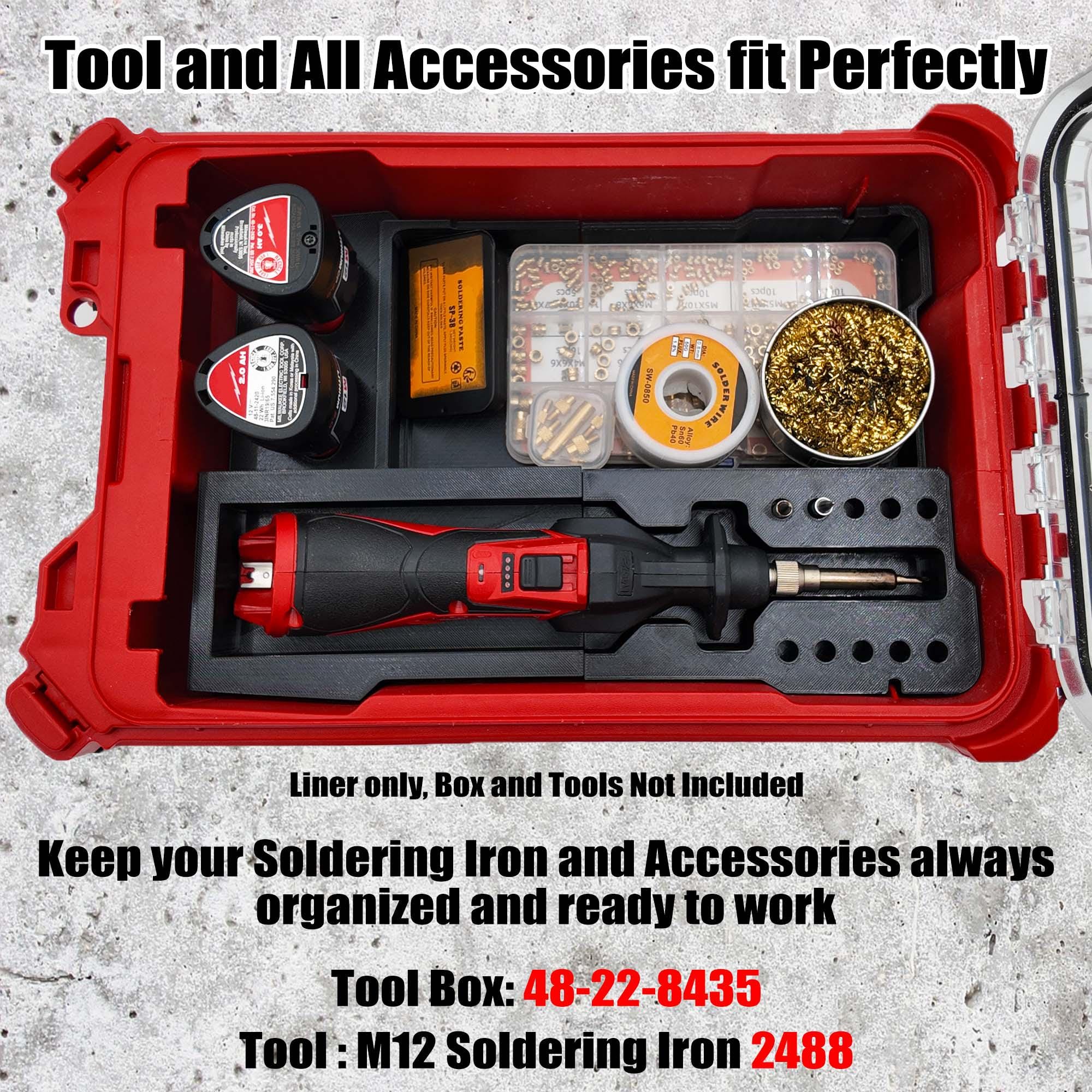 M12 Soldering Iron Organizer for Milwaukee Compact Packout (Version 2)