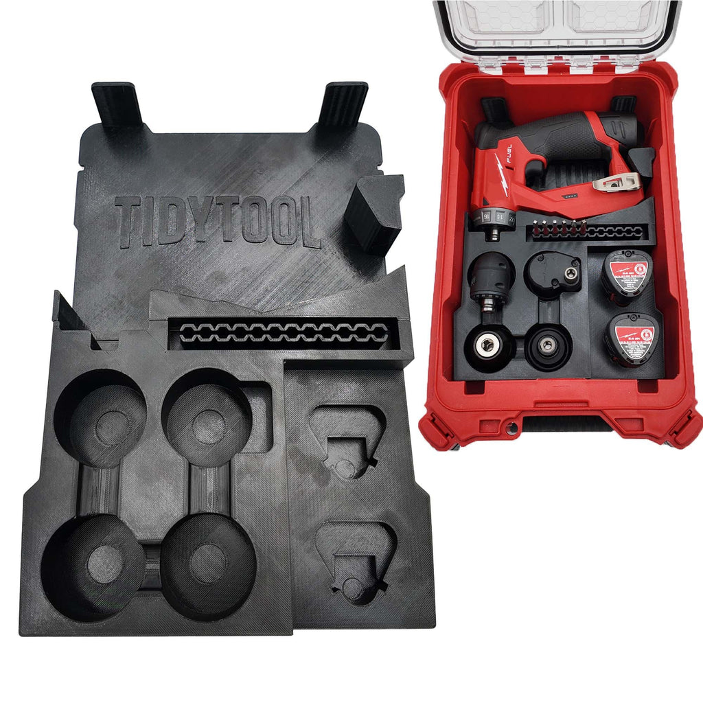 M12 Fuel Installation Drill Organizer for Milwaukee Compact Packout (Version 3)