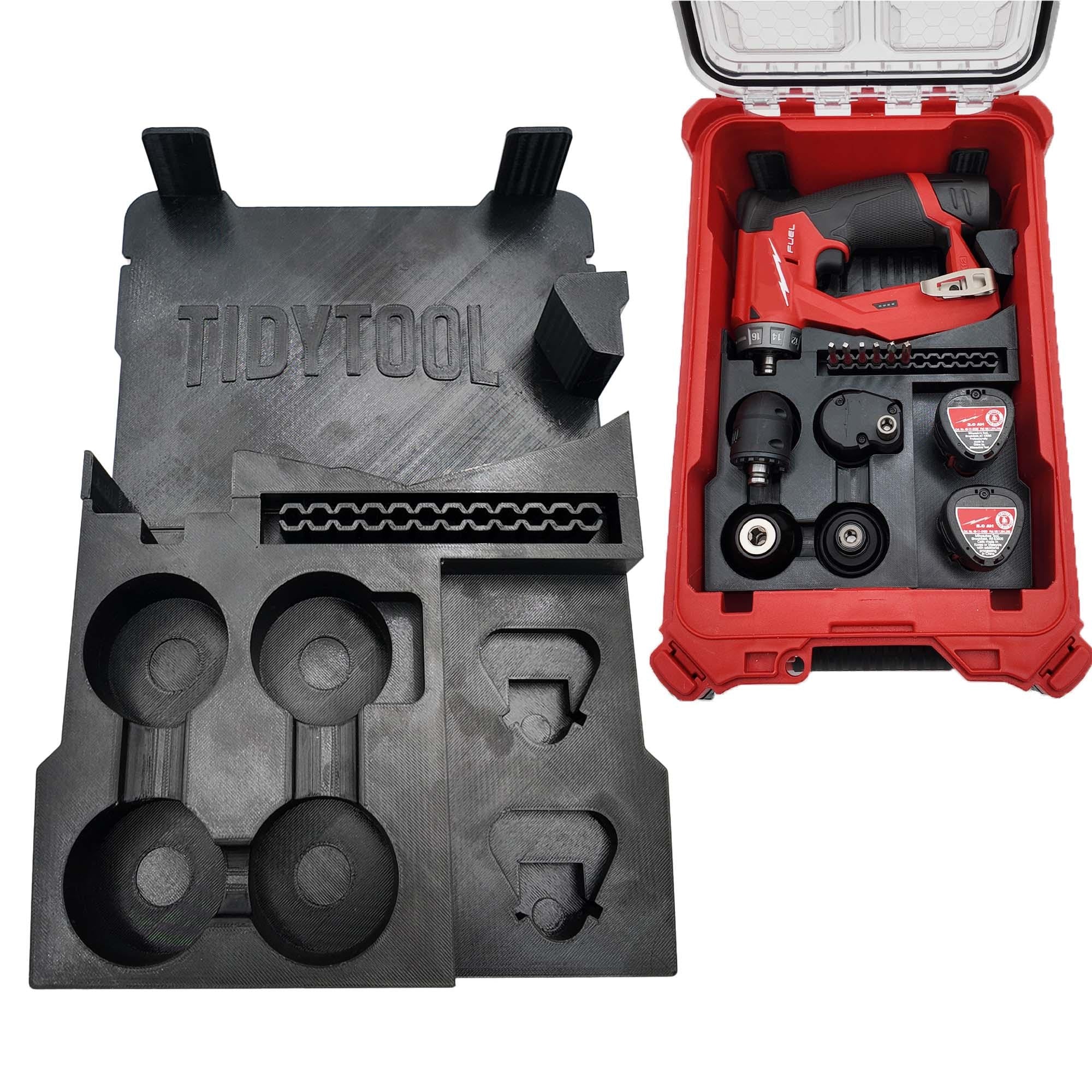 M12 Fuel Installation Drill Organizer for Milwaukee Compact Packout (Version 3)