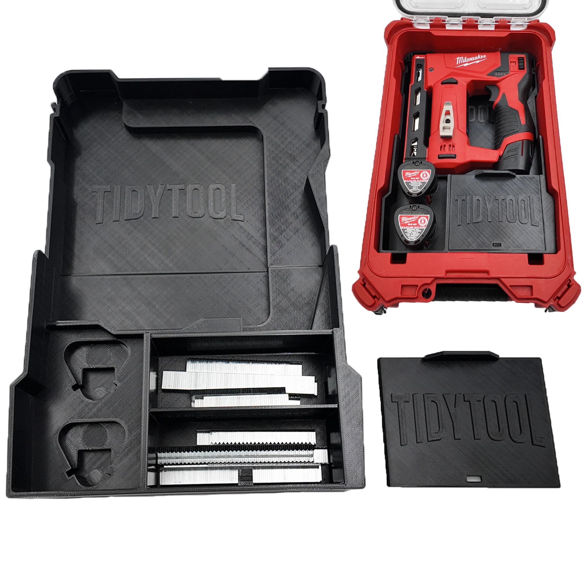 M12 Crown Stapler Organizer for Milwaukee Compact Packout (Version 2)