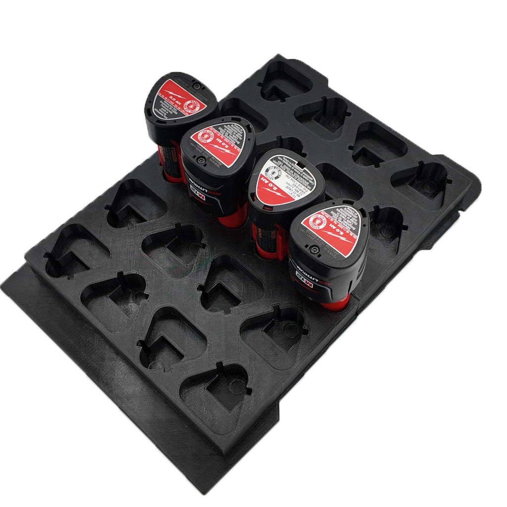 M12 Small Battery Organizer for Milwaukee Compact Packout
