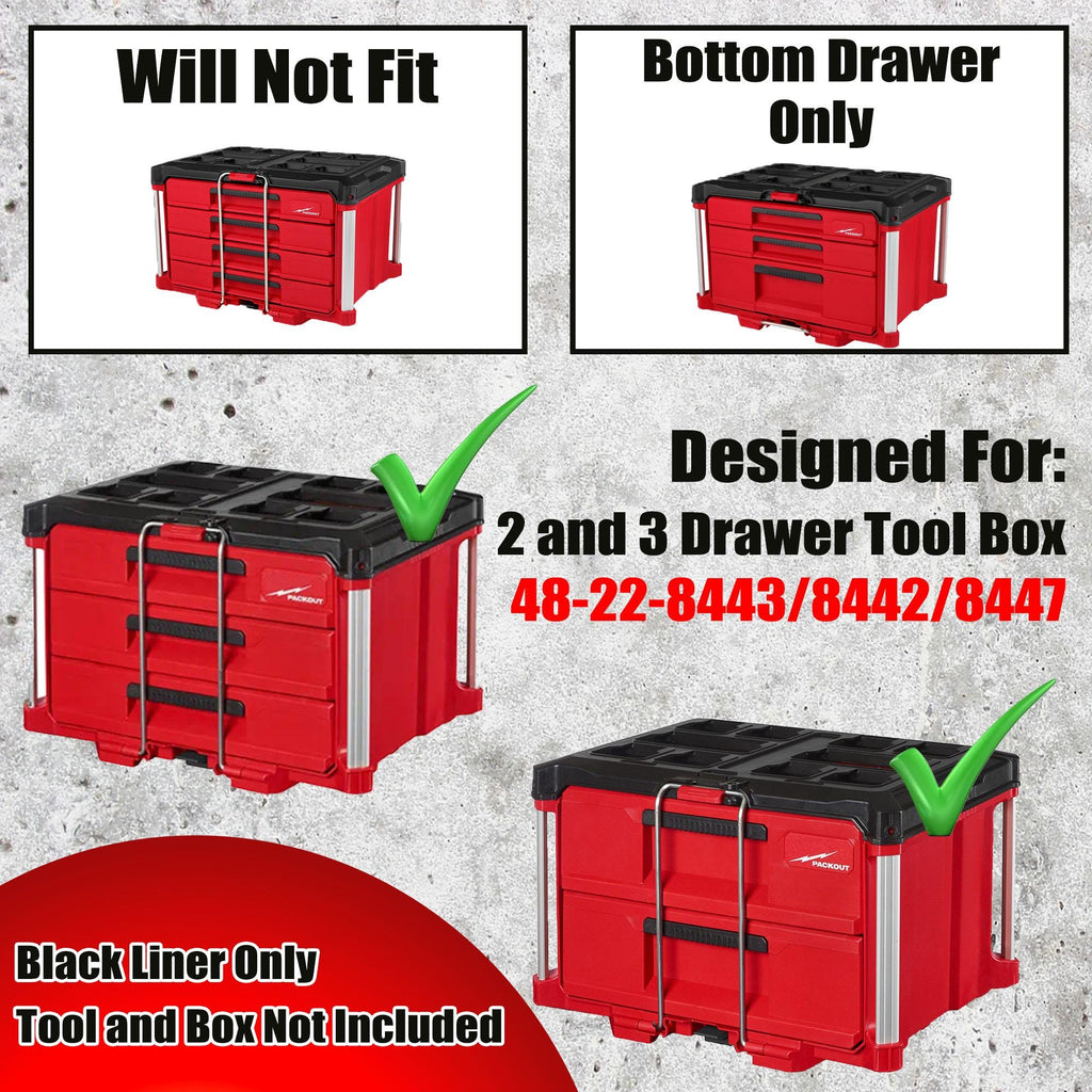 M18 Router Organizer for Milwaukee Packout 2 and 3 Drawer Tool Boxes
