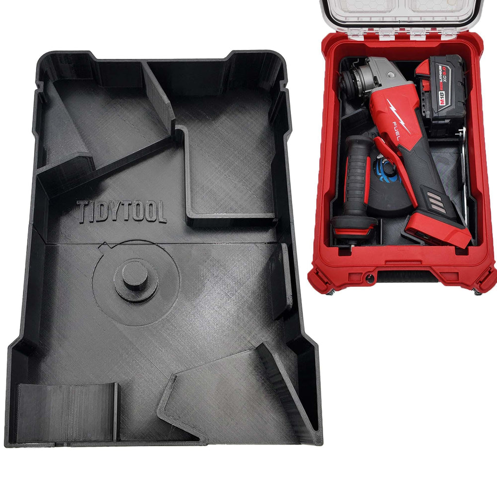 M18 Cut-Off Grinder Packout Organizer: Tool, Blade, Battery Liner - Version 3