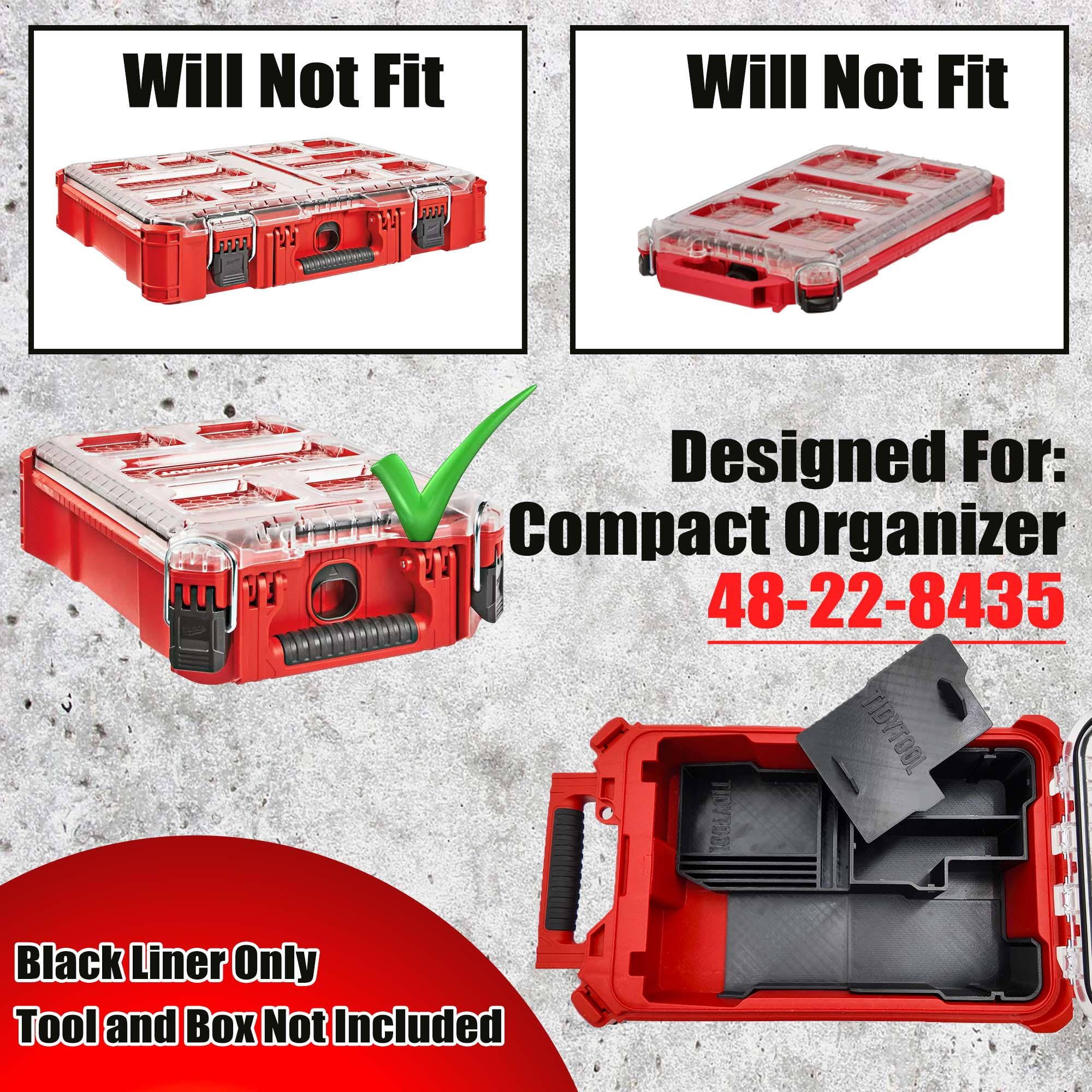 M18 Multitool FUEL Packout Liner for Milwaukee Compact Organizer - Version 4