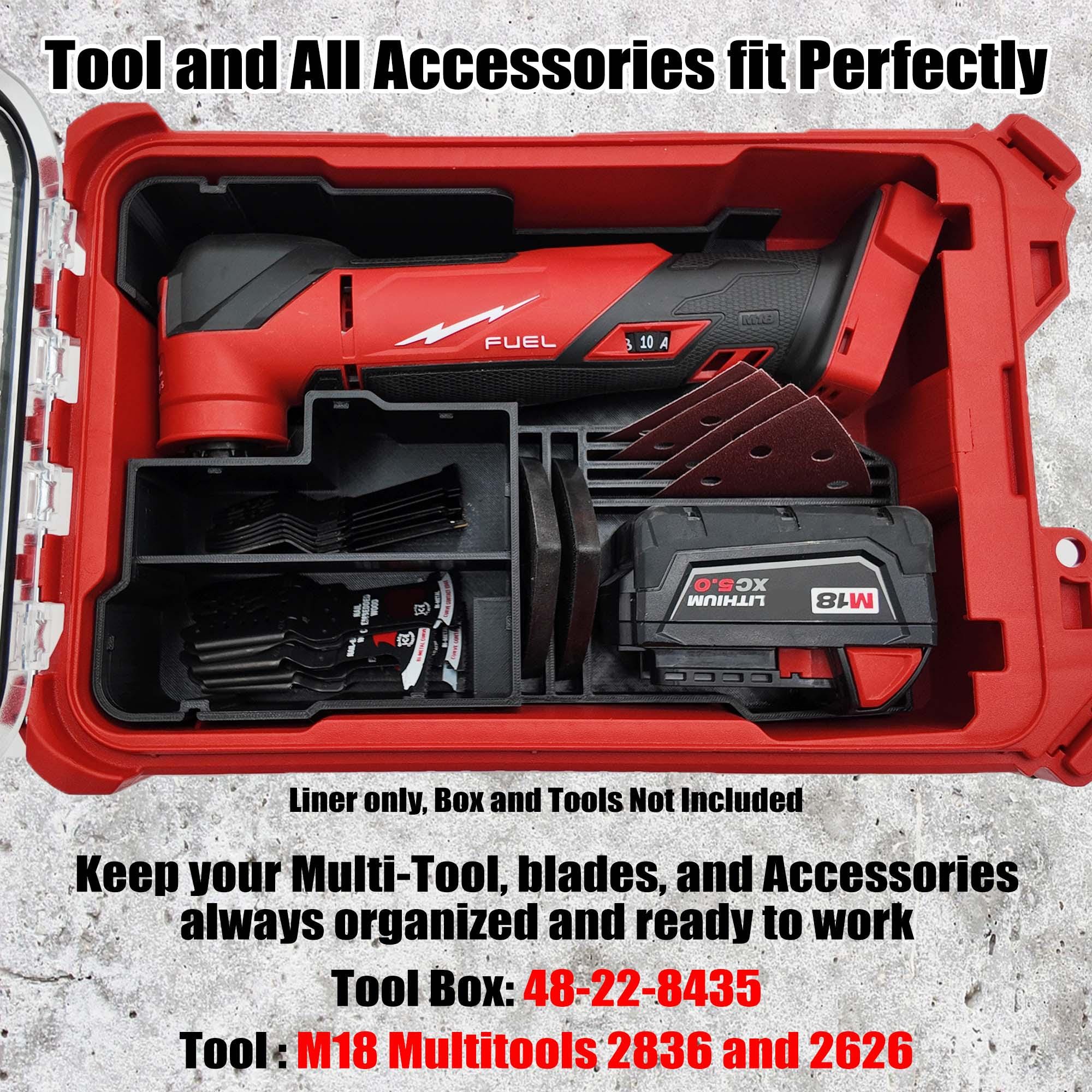 M18 Multitool FUEL Packout Liner for Milwaukee Compact Organizer - Version 4