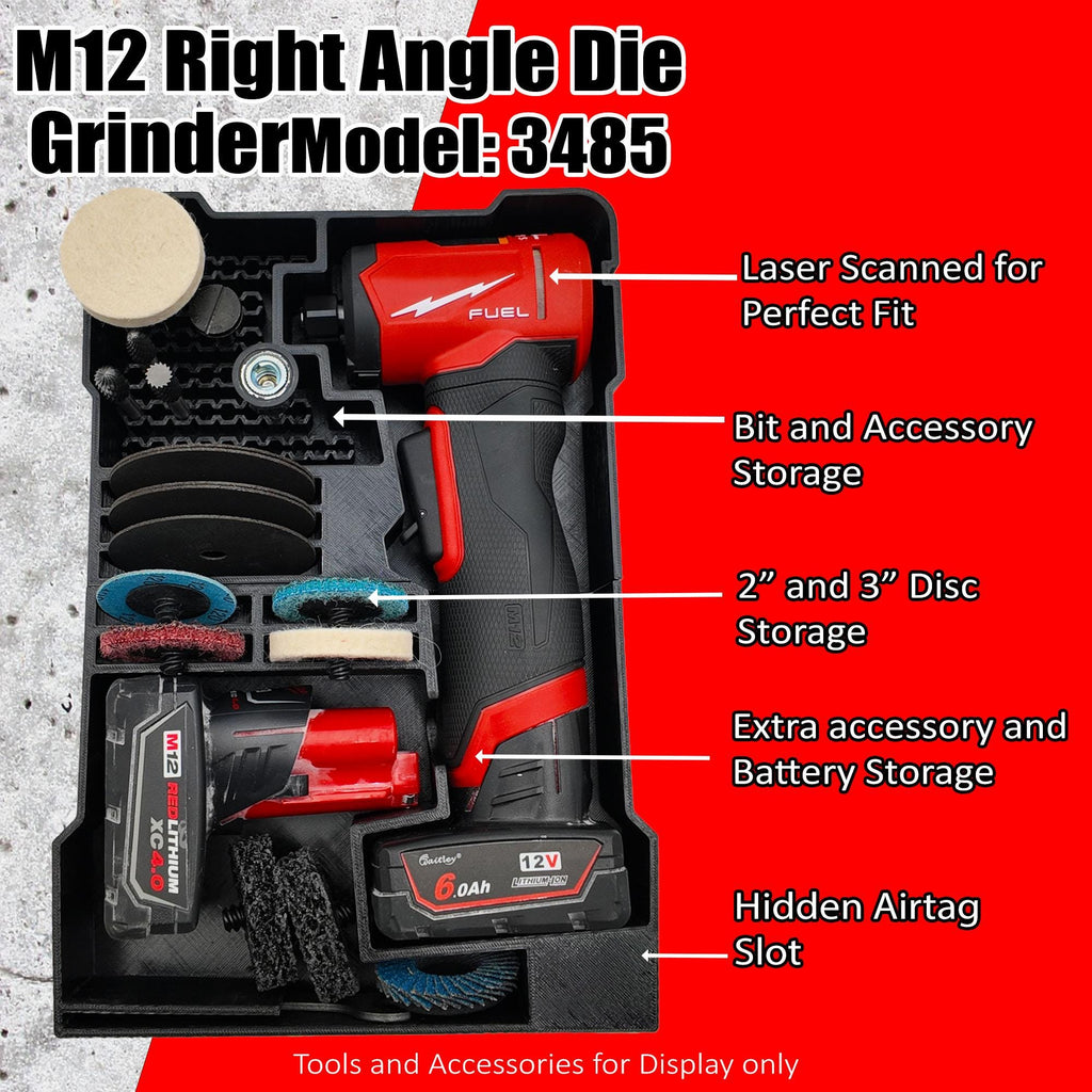 M12 Right Angle Die Grinder Packout Organizer