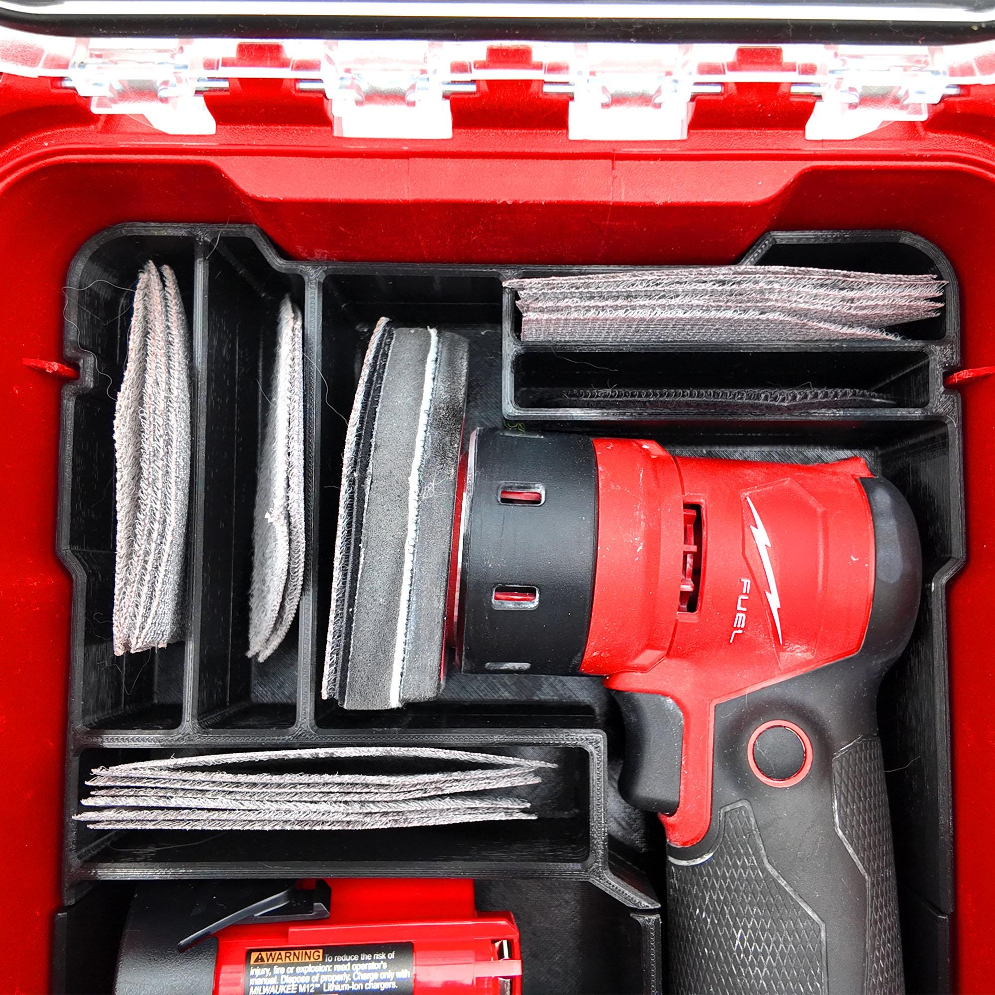 M12 Detail Sander Organizer for Milwaukee Compact Packout