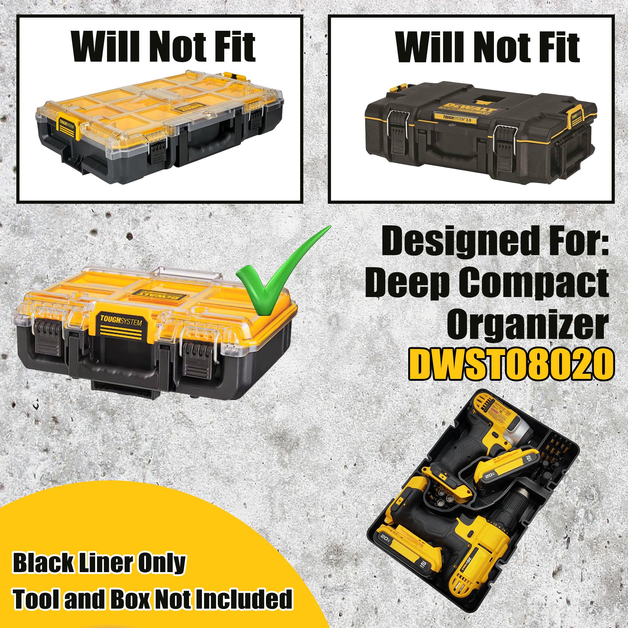 Dewalt 20V MAX Drill Impact Driver Organizer Insert for Deep Compact Organizer
