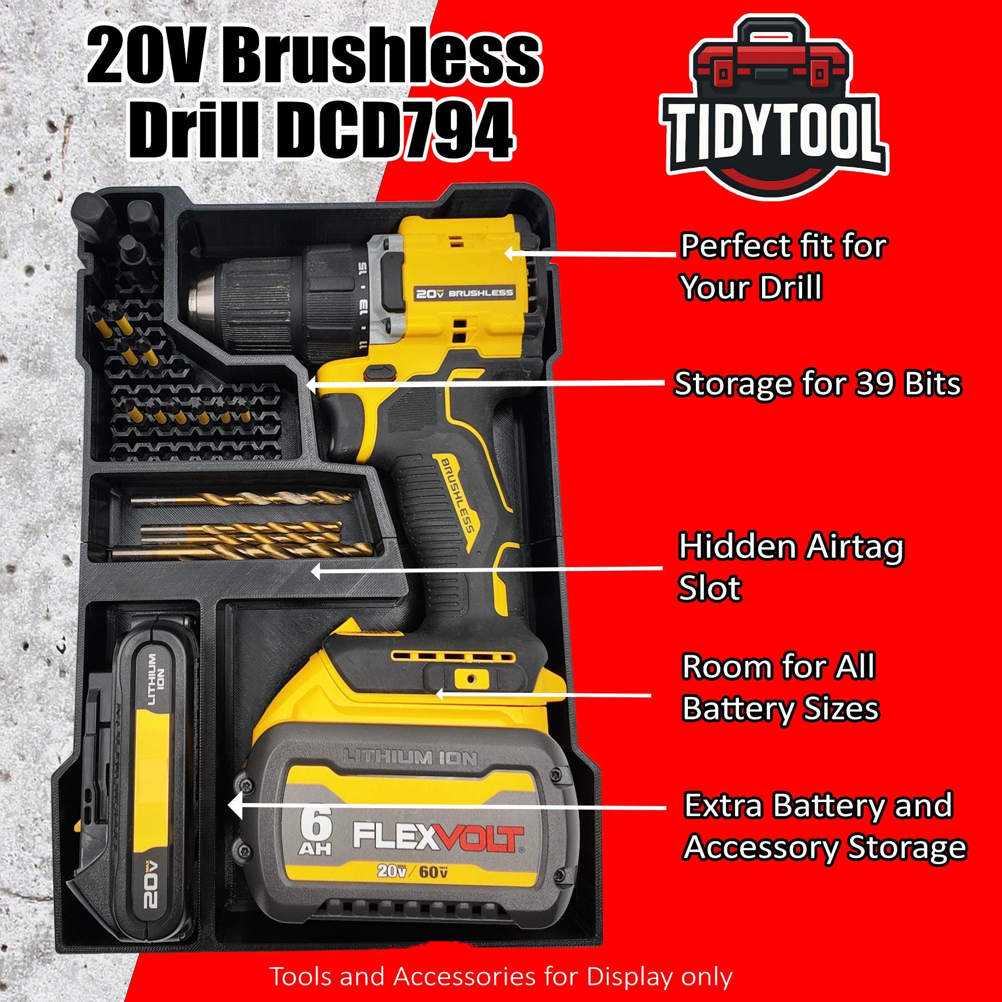 20V Brushless Impact (DCF809) Organizer for Milwaukee Compact Packout