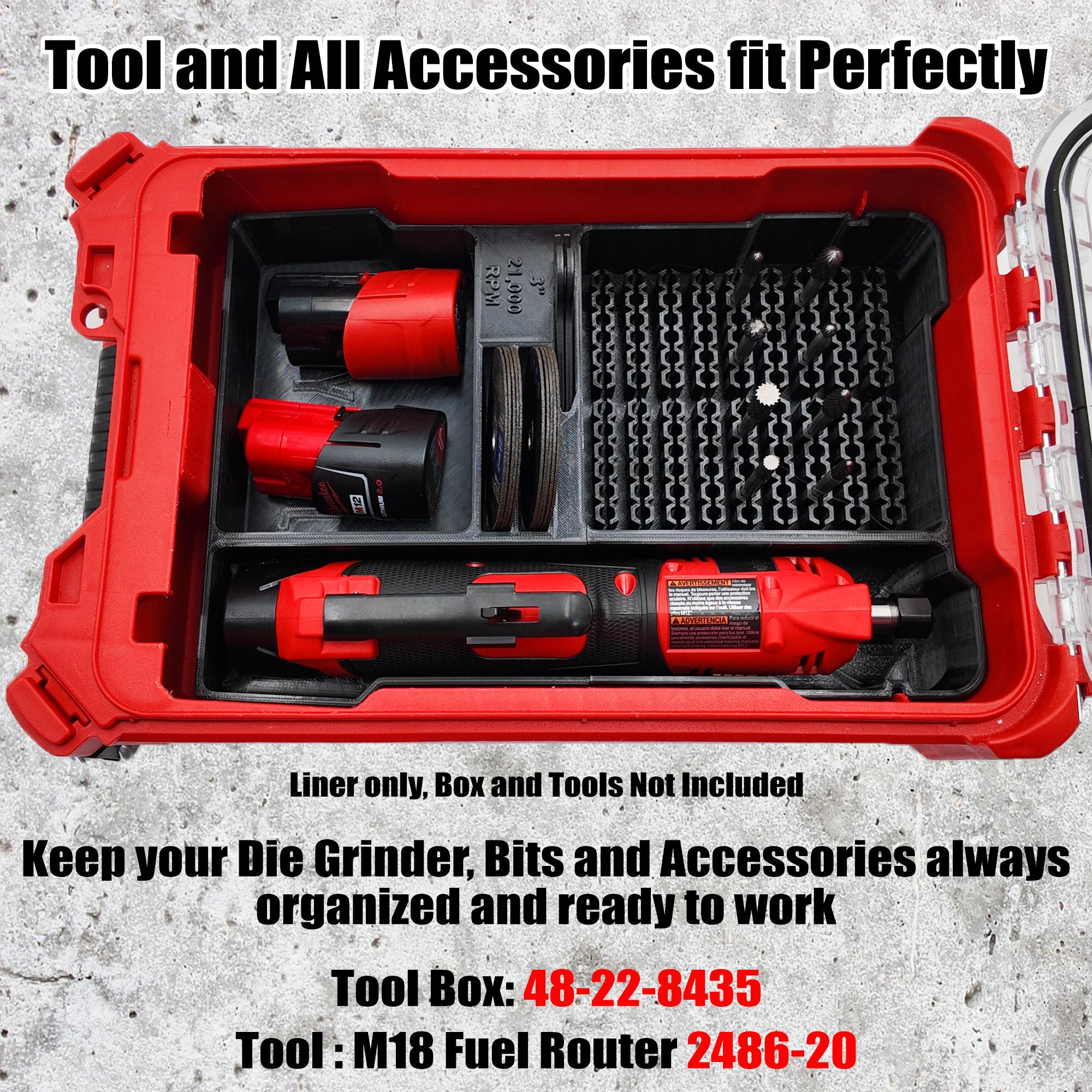 M12 Fuel Die Grinder for Milwaukee Compact Packout