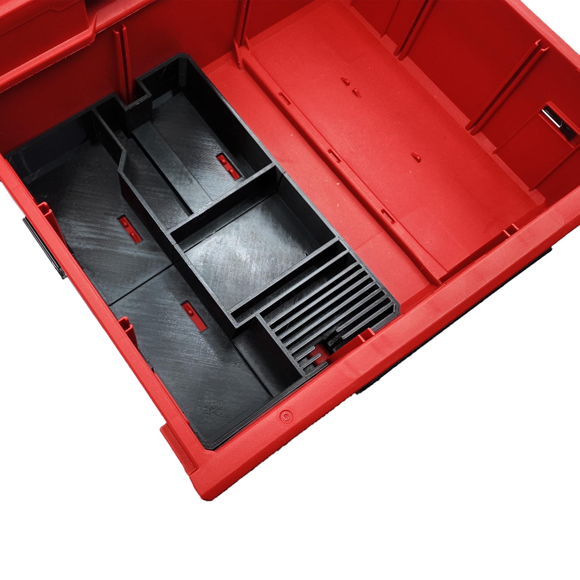 M18 Multitool Organizer for Milwaukee Packout 2 and 3 Drawer Tool Boxes