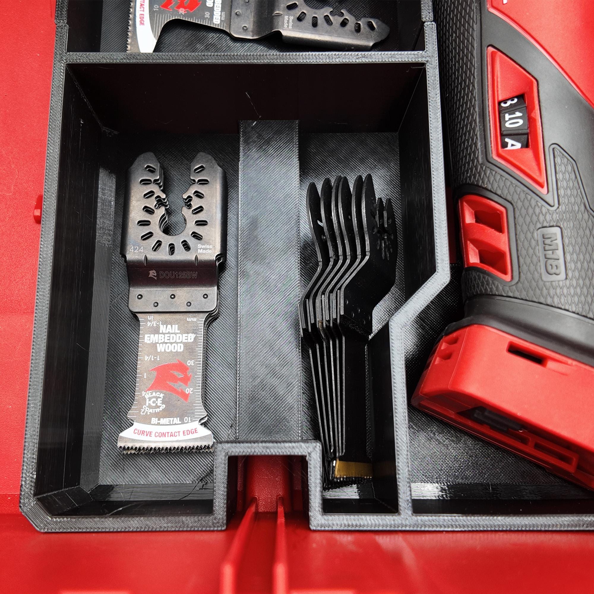 M18 Multitool Organizer for Milwaukee Packout 2 and 3 Drawer Tool Boxes