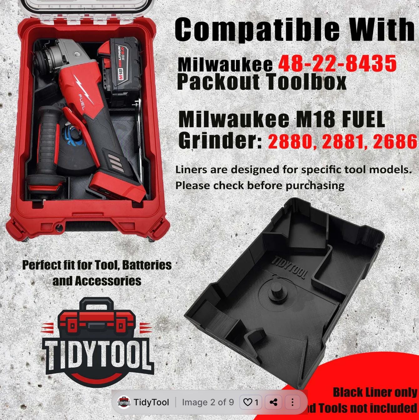 M18 Router Organizer for Milwaukee Compact Packout  Version 2