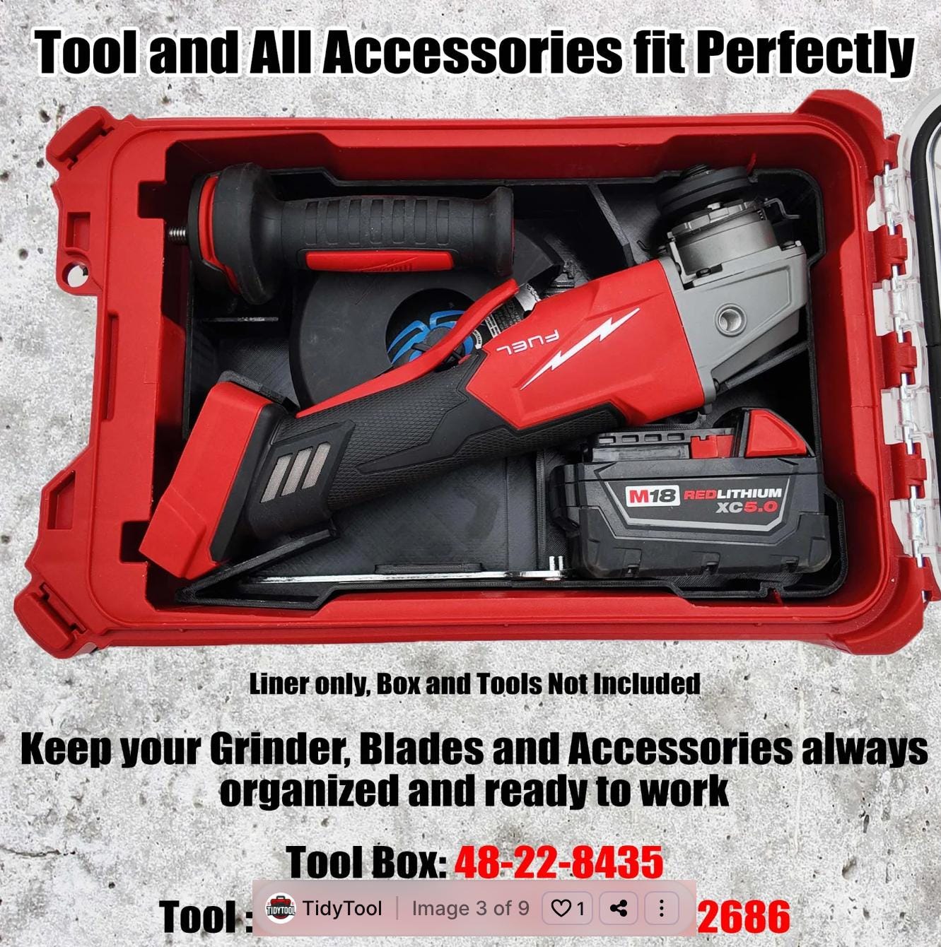 M18 Router Organizer for Milwaukee Compact Packout  Version 2