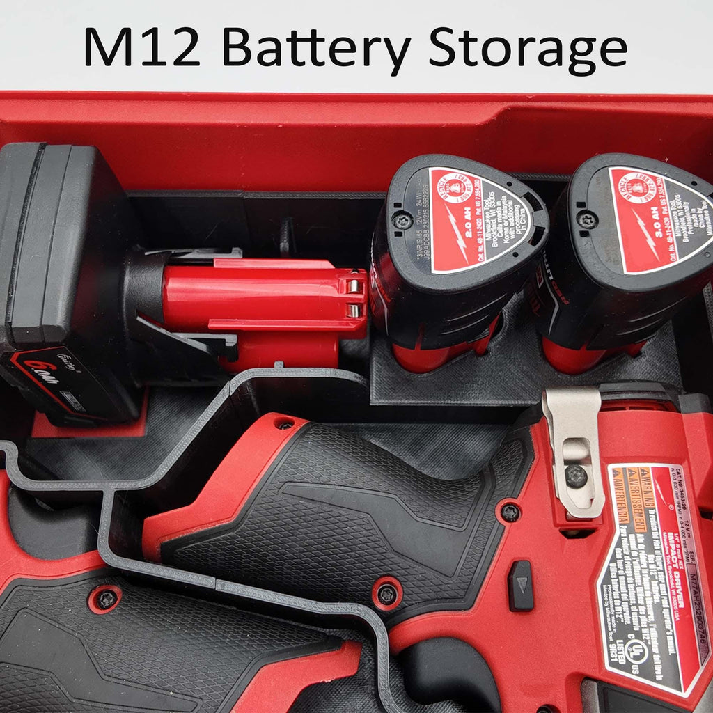 M12 Fuel Drill Driver Organizer For Milwaukee Compact Packout (Version 3)