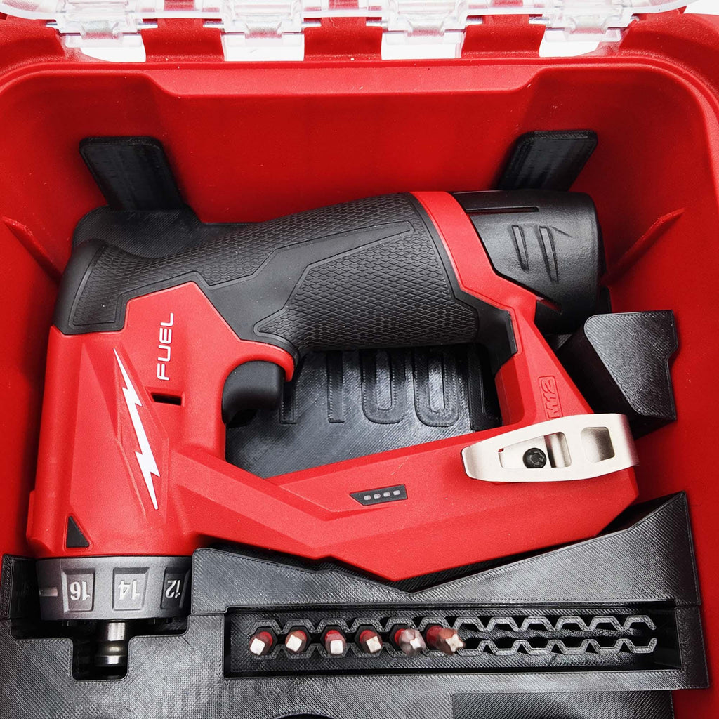 M12 Fuel Installation Drill Organizer for Milwaukee Compact Packout (Version 3)