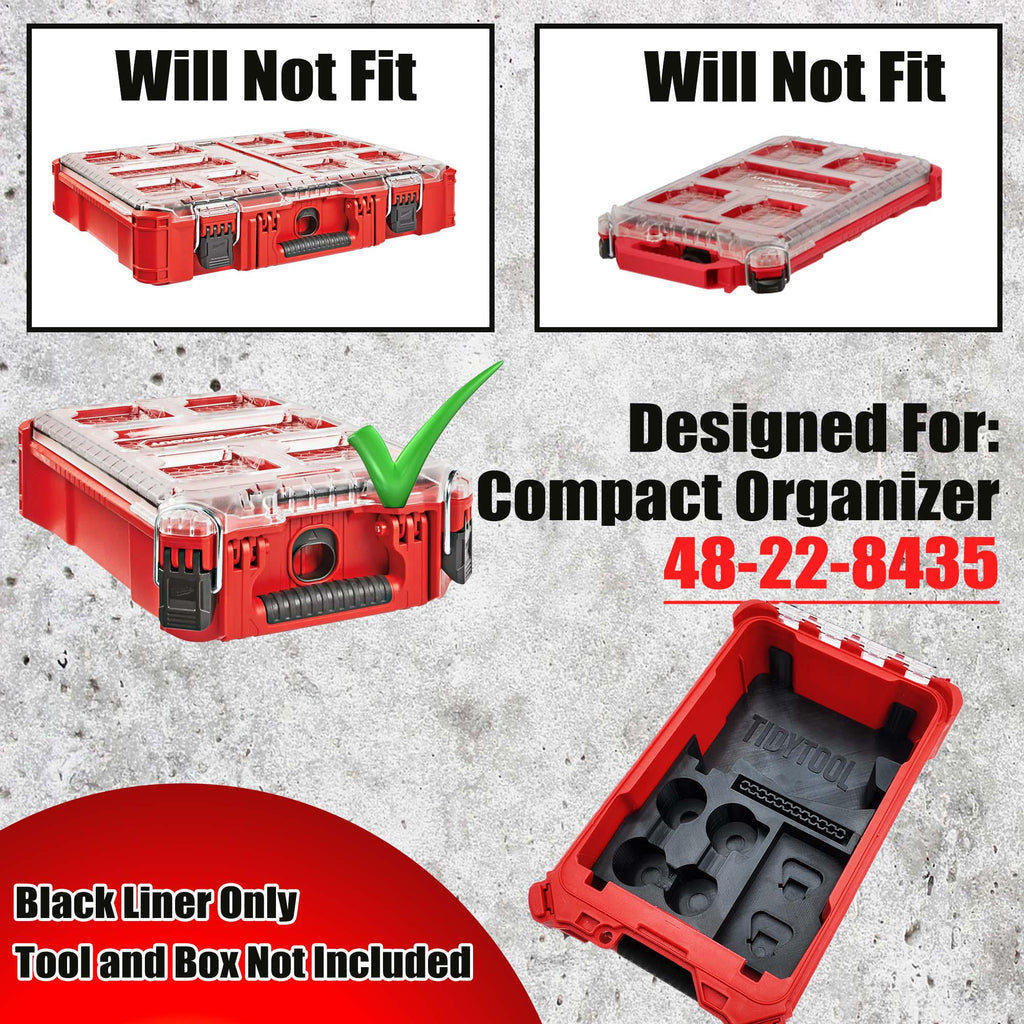 M12 Fuel Installation Drill Organizer for Milwaukee Compact Packout (Version 3)
