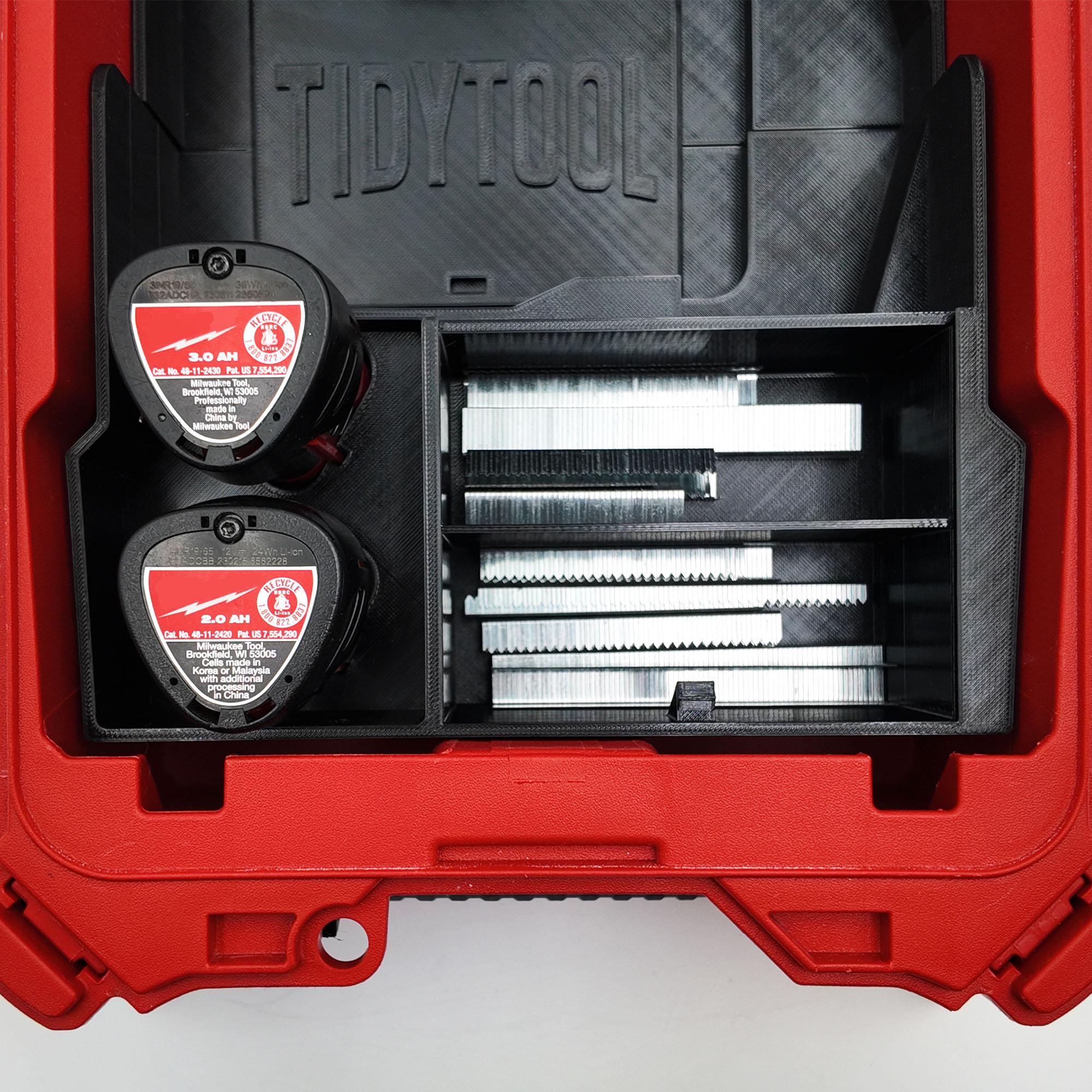 M12 Crown Stapler Organizer for Milwaukee Compact Packout (Version 2)