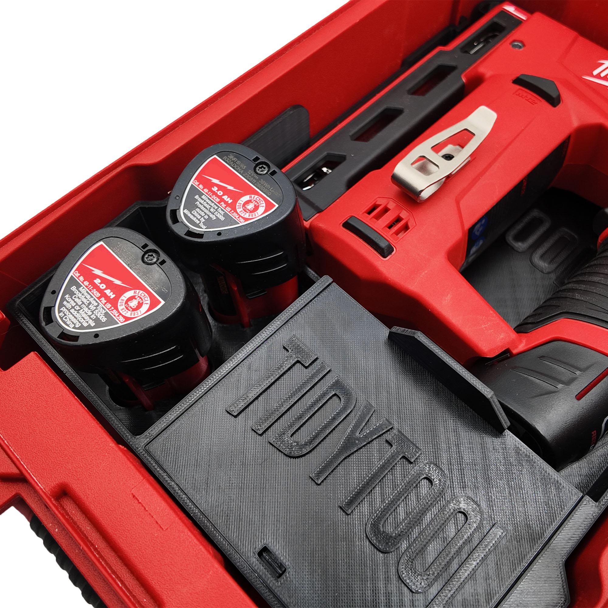 M12 Crown Stapler Organizer for Milwaukee Compact Packout (Version 2)