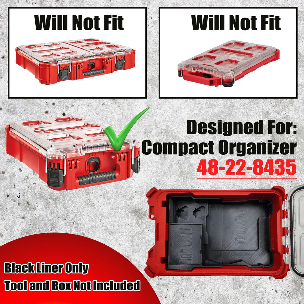 M12 Crown Stapler Organizer for Milwaukee Compact Packout (Version 2)