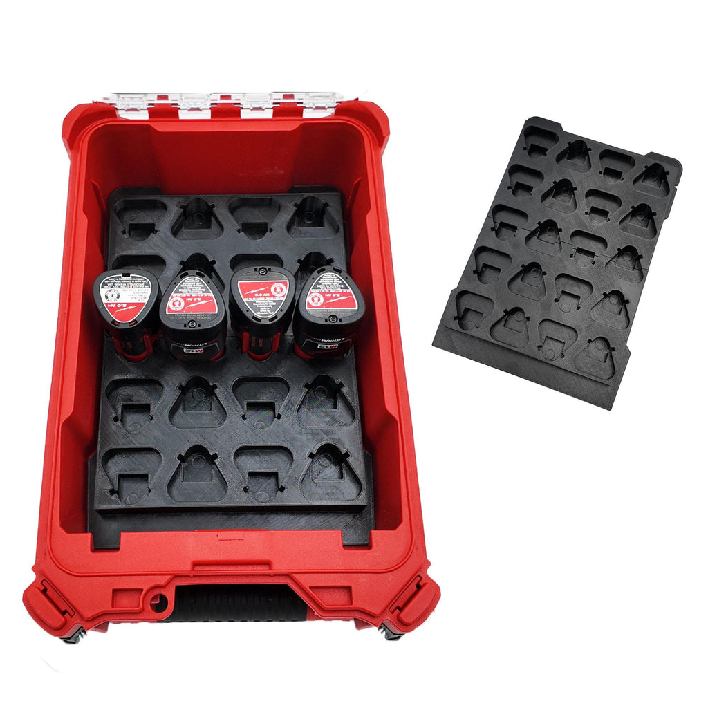 M12 Small Battery Organizer for Milwaukee Compact Packout