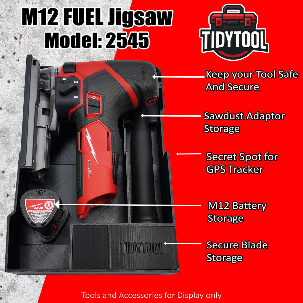 M12 Fuel Jigsaw Organizer for Milwaukee Compact Packout (Version 2)
