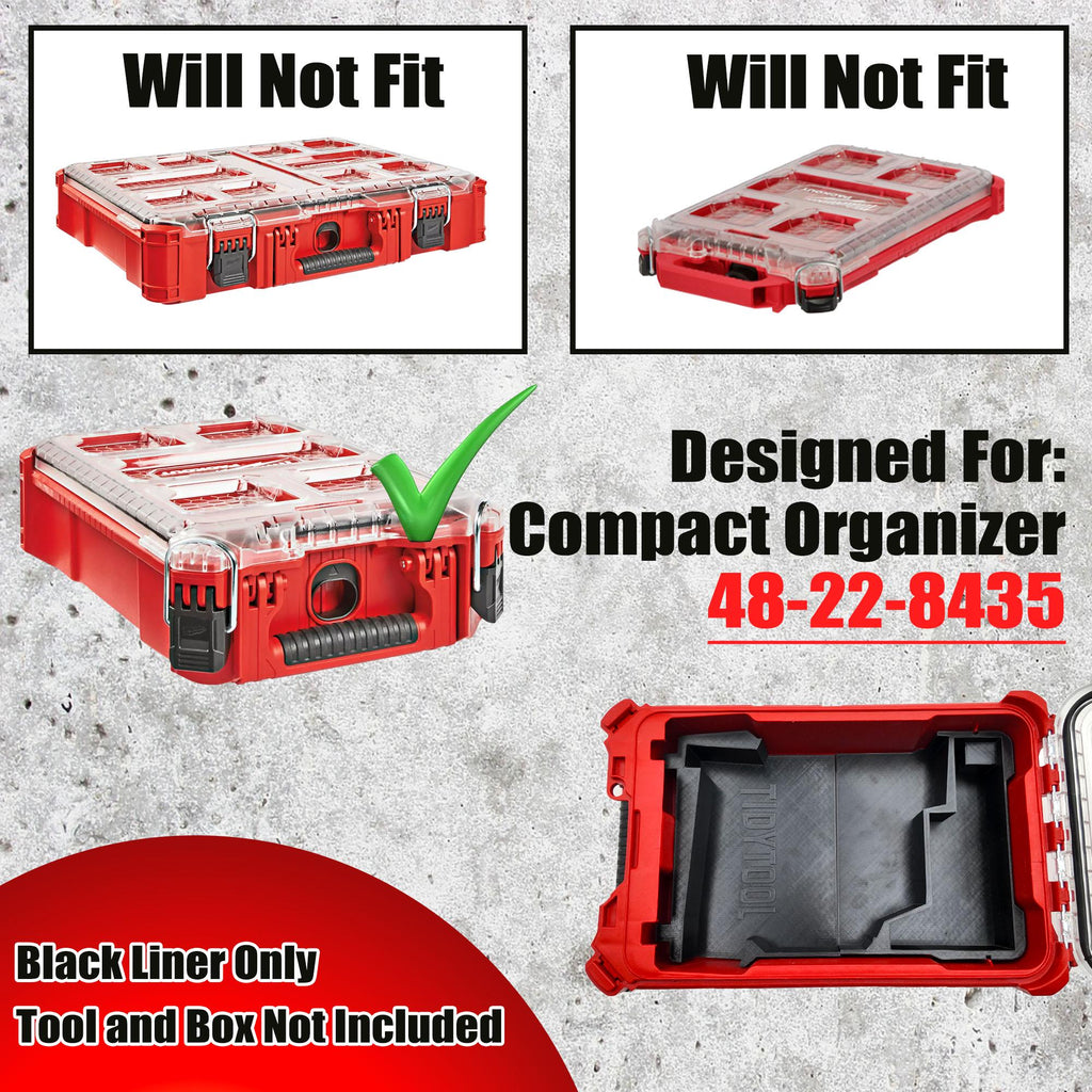 M12 Pin Nailer Organizer for Milwaukee Compact Packout (Version 2)