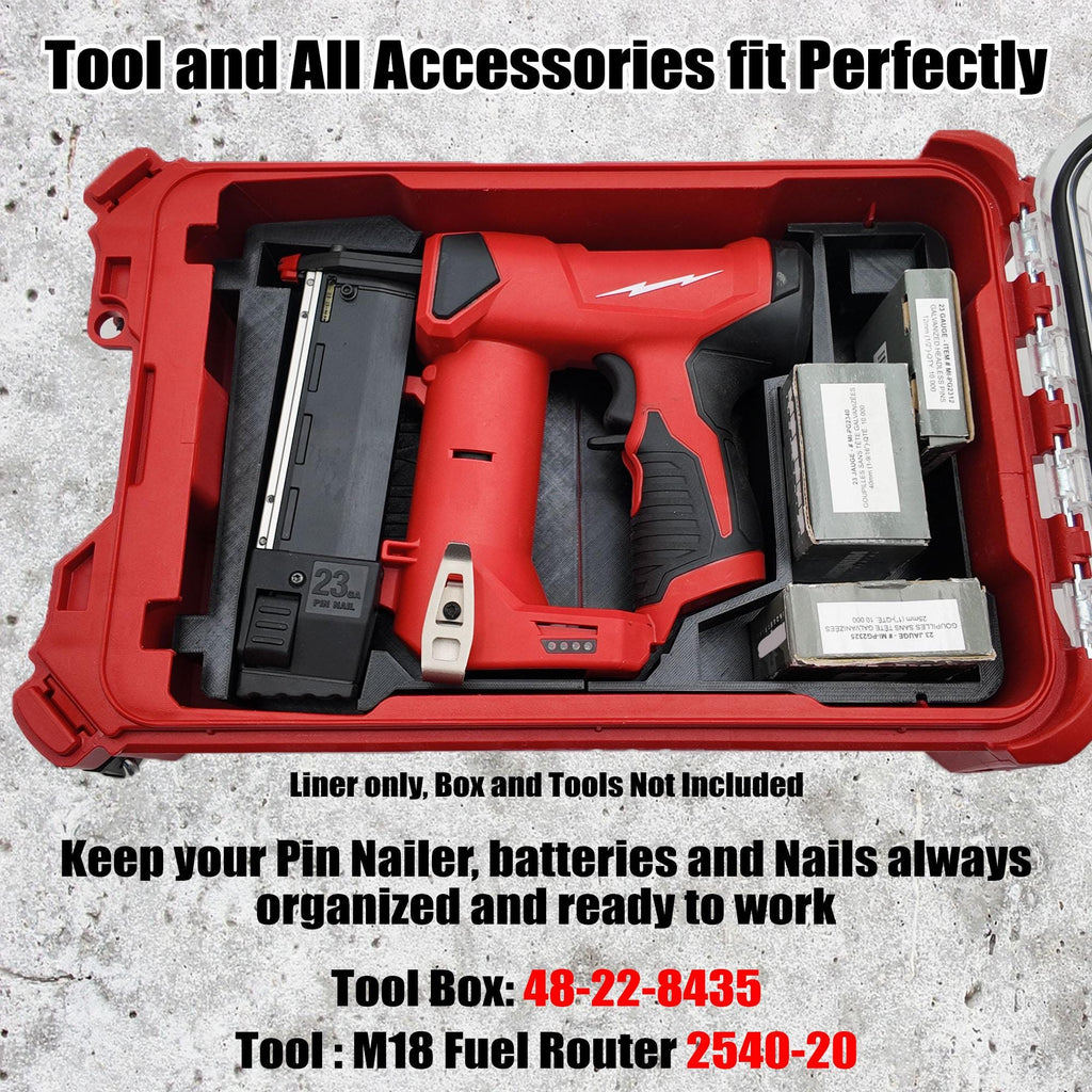 M12 Pin Nailer Organizer for Milwaukee Compact Packout (Version 2)
