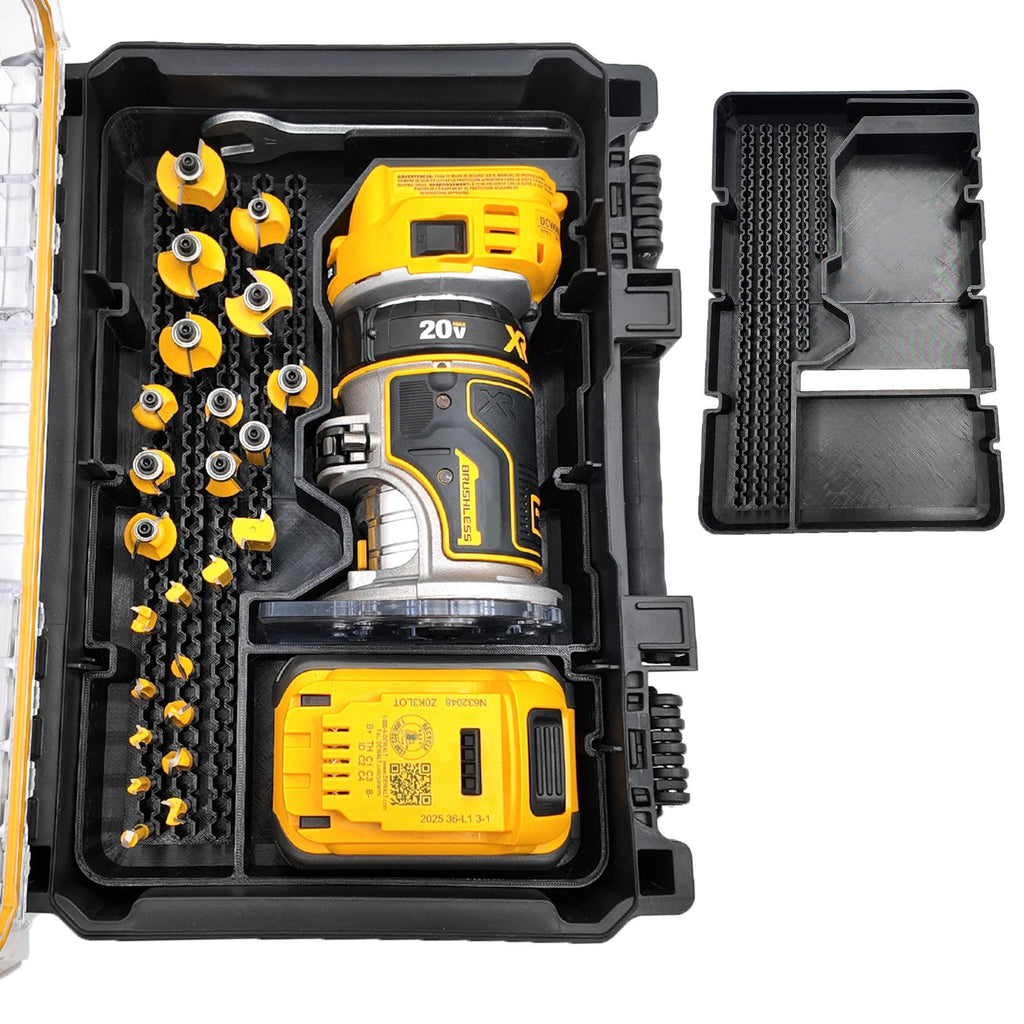 DeWalt DCW600B Router Insert for DWST08020 Organizer with Battery and Bit Storage